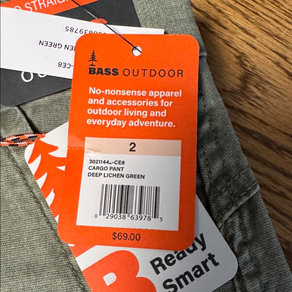 Bass outdoors NWT 2 durable Olive green Cargo high waist pants - Picture 6 of 10